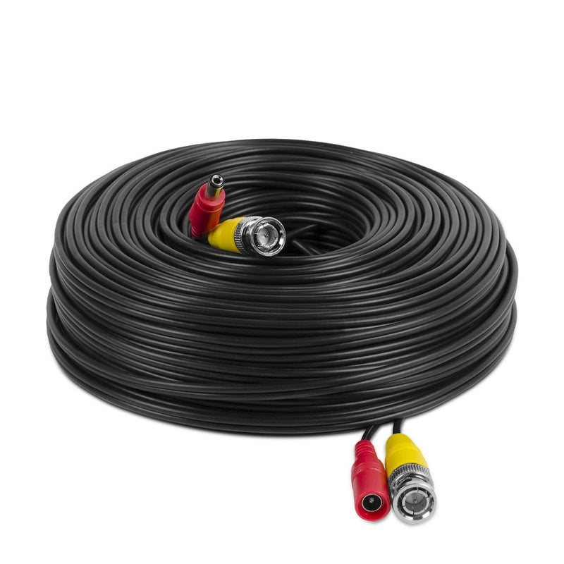 Amcrest 4K Security Camera Cable 100FT BNC Cable, Camera Wire CCTV, Pre-Made All-in-One Video and Power Cable for Security Camera, HDCVI, HDTVI Camera, Analog, DVR (SCABLE4K100B-PP) - Image 1